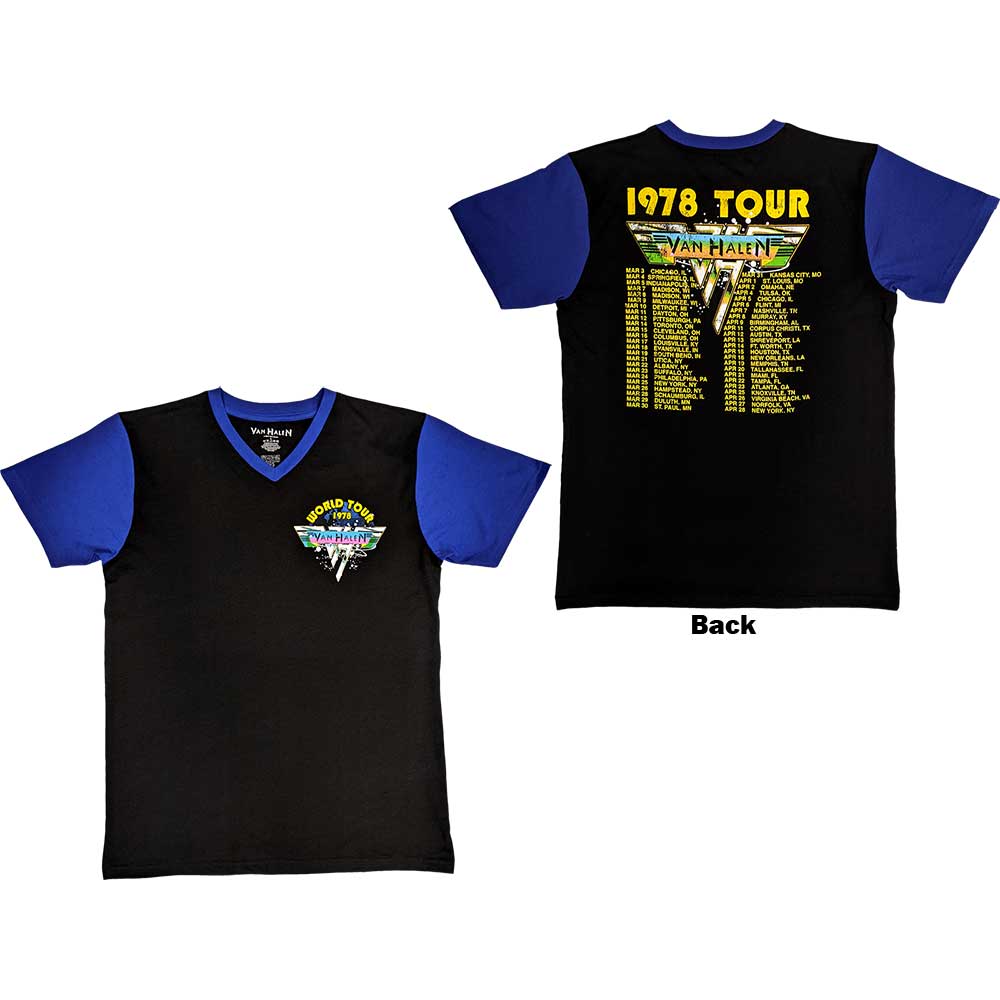 Van Halen - tshirt - Unisex - Short Raglan Sleeves - 1978 T - XX-Large