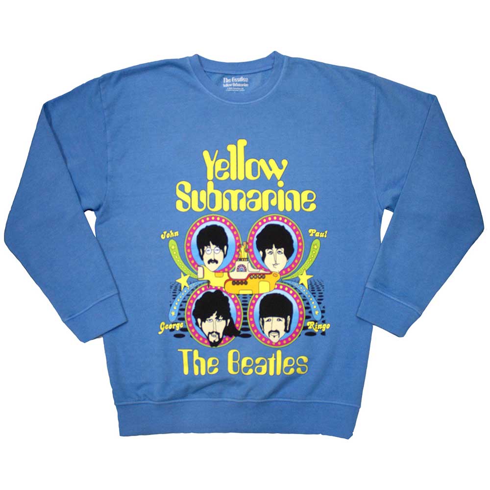 Beatles - tshirt - Unisex - T-Shirts - Small - Long Sleeves - Yellow S