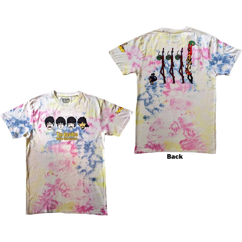 Beatles - tshirt - Unisex - T-Shirts - Small - Short Sleeves - Yellow