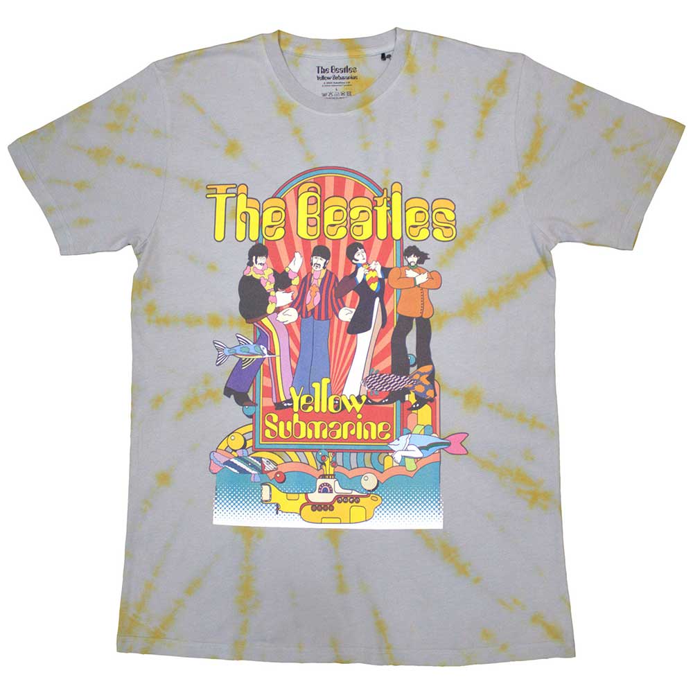 Beatles - tshirt - Unisex - T-Shirts - Large - Short Sleeves - Yellow