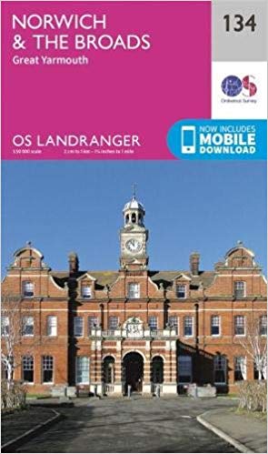 Norwich & The Broads : Great Yarmouth : 134 - New Sheet map