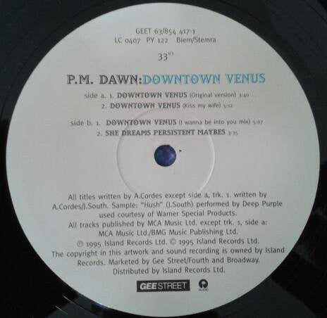 P.M. Dawn - Downtown Venus - Used Vinyl Record 12"