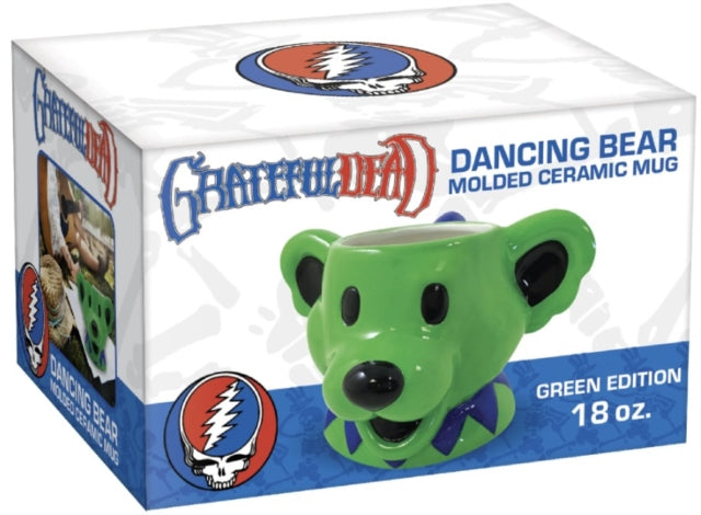 GRATEFUL DEAD - Dancing Bear Molded Head Ceramic Mug (Green) - Mug