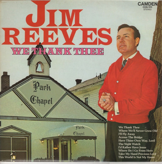 Jim Reeves - We Thank Thee - Used Vinyl Record