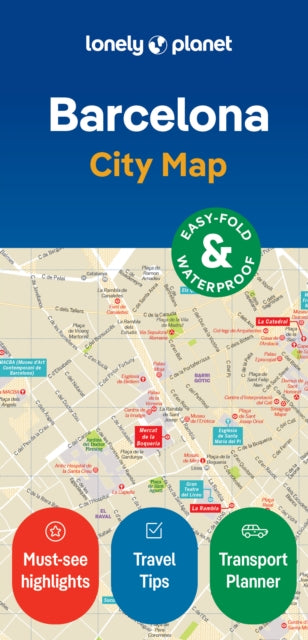 Lonely Planet - Barcelona City Map - New Sheet map