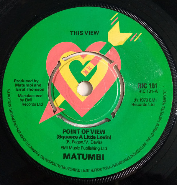 Matumbi - Point Of View (Squeeze A Little Lovin) - Used Vinyl Record 7"