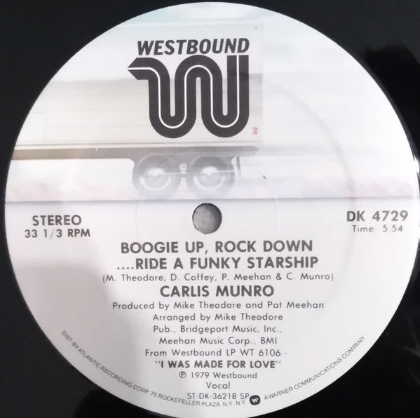 Carlis Munro - Boogie Up, Rock Down .... Ride A Funky Starship / Outs