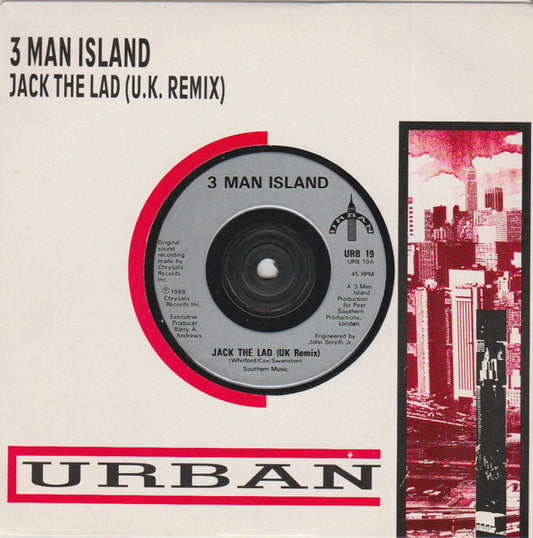 3 Man Island - Jack The Lad - Used Vinyl Record 7"