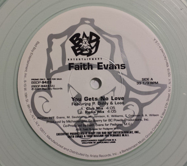 Faith Evans - You Gets No Love - Used Vinyl Record 12"