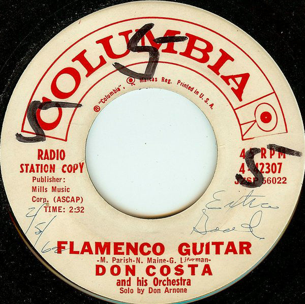 Don Costa Orchestra - Flamenco Guitar / Sugar Blues - Used Vi