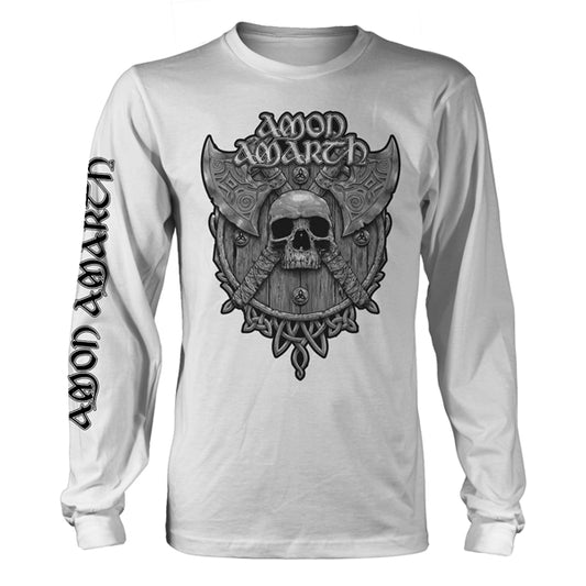 AMON AMARTH - GREY SKULL (WHI - Clothing - LS - Size M