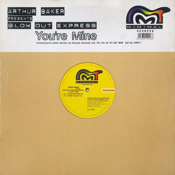 Arthur Baker - You're Mine - Used Vinyl Record 12"