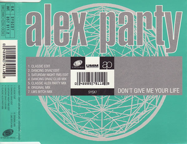 Alex Party - Don't Give Me Your Life - Used CD