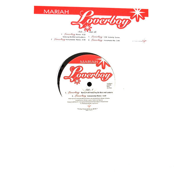 Mariah Carey - Loverboy - Used Vinyl Record 12"