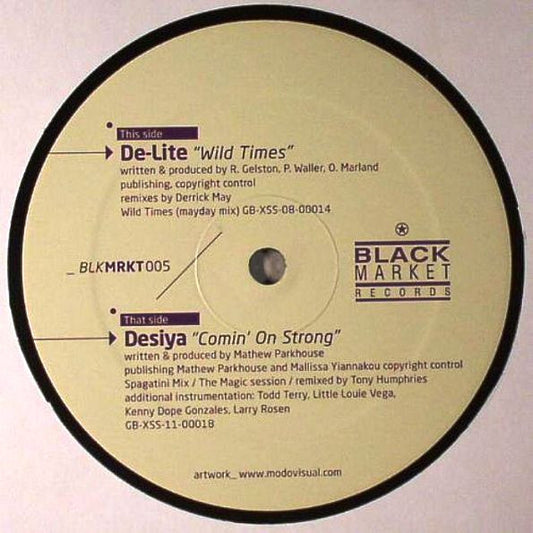 De Lite - Wild Times / Comin' On Strong - New Vinyl Record 12"