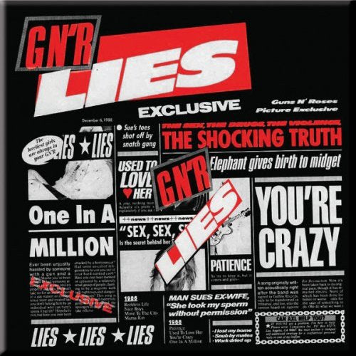 Guns N' Roses - Fridge Magnet: Lies - TV Memorabilia Fridge Magnets