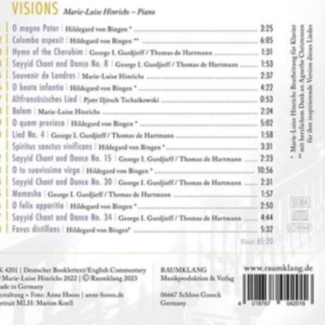 MARIE-LUISE HINRICHS - VISIONS - CD