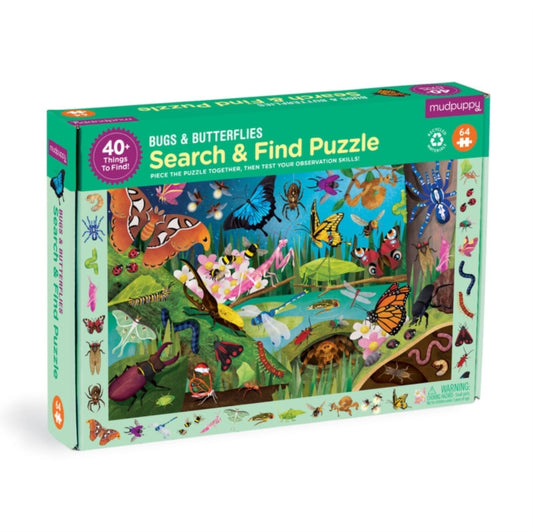 Illustrated By Jonat - Bugs & Butterflies 64 Piece Search & Find Puzzl