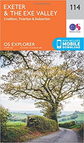Ordnance Survey - Exeter and the Exe Valley : 114 - Sheet map