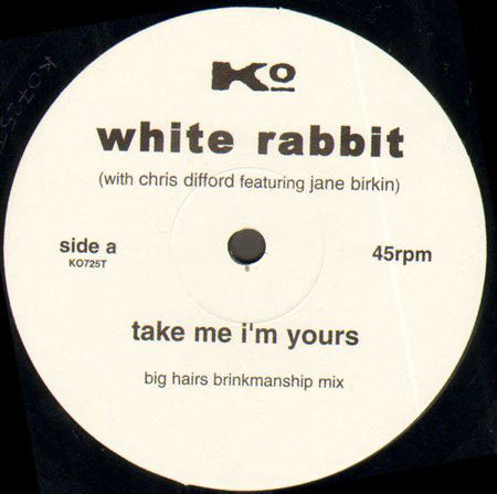 White Rabbit - Take Me I'm Yours - Used Vinyl Record 12"