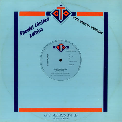 Billy Ocean - American Hearts - Used Vinyl Record 12"