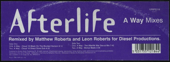 Afterlife - A Way Mixes - Used Vinyl Record 12"