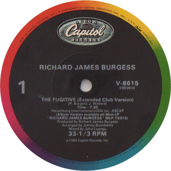 Richard James Burges - Fugitive - Used Vinyl Record 12"