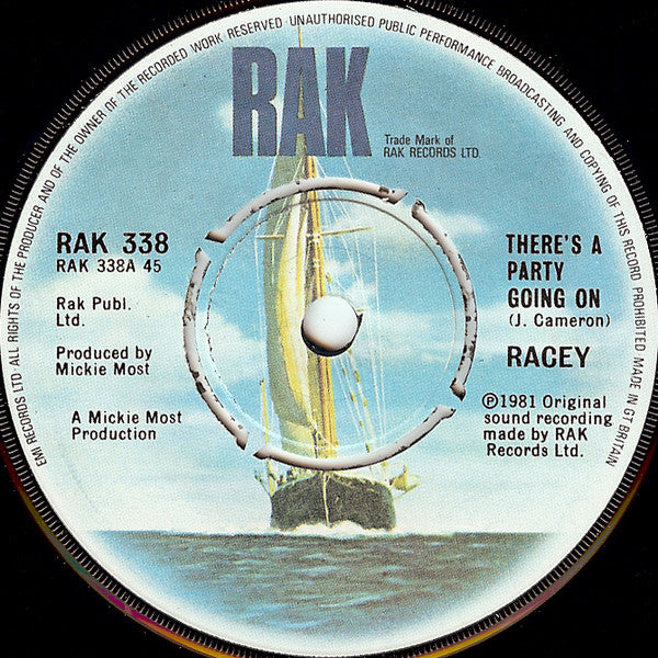 Racey - re's A Party Going On - Used Vinyl Record 7"