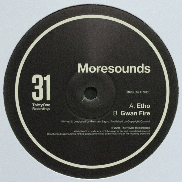 Moresounds - Etho / Gwan Fire - New Vinyl Record 12"