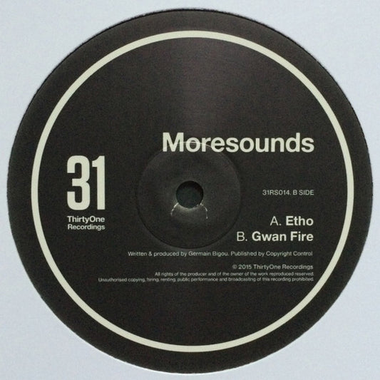 Moresounds - Etho / Gwan Fire - New Vinyl Record 12"
