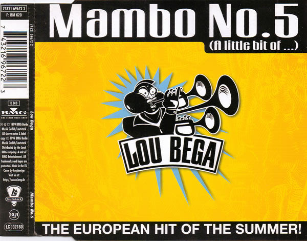 Lou Bega - Mambo No. 5 (A Little Bit Of...) - Used CD