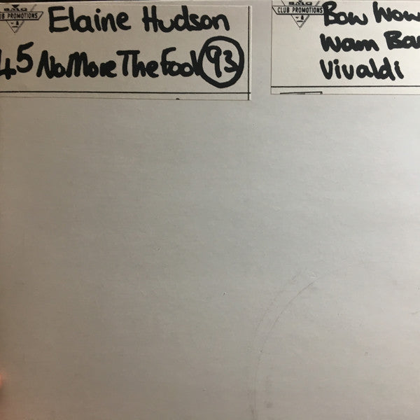 Elaine Hudson - Bow Wow Wow - Used Vinyl Record 12"