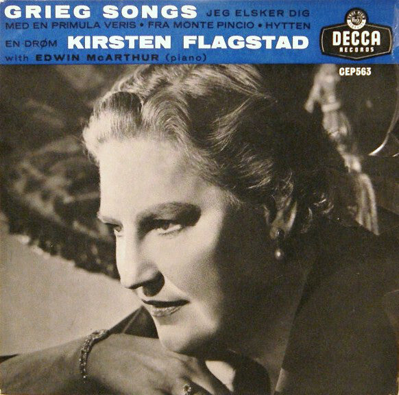Kirsten Flagstad - Grieg Songs - Used Vinyl Record 7"