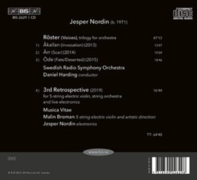 SWEDISH RADIO SYMPHO - JESPER NORDIN VOICES FROM THE - CD