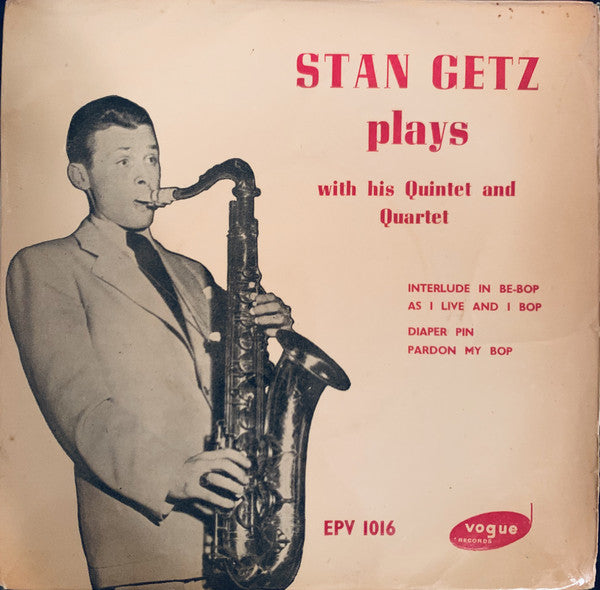 Stan Getz - Plays With His Quintet And Quartet - Used Vinyl Record 7"