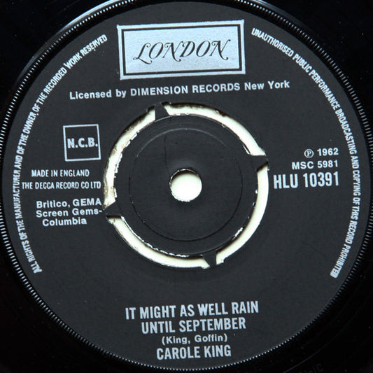 Carole King - It Might As Well Rain Until September - Used Vinyl Rec