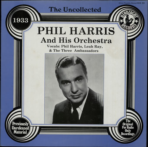 Phil Harris And His - Uncollected  - 1933 - Used Vinyl Record