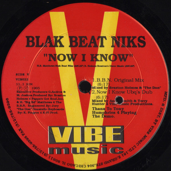 Blak Beat Niks - Now I Know / He's The Man - Used Vinyl Record 12"