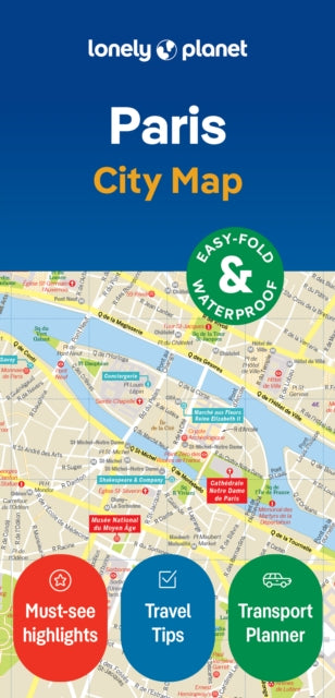 Lonely Planet - Paris City Map - New Sheet map