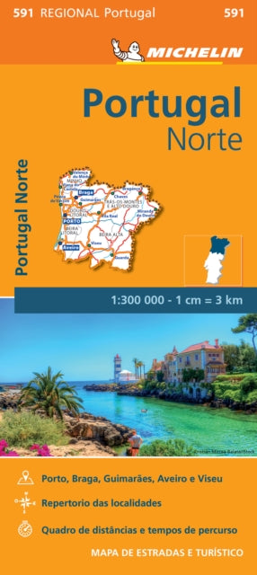 Portugal Norte - Michelin Regional Map 591 : Map - New Sheet map