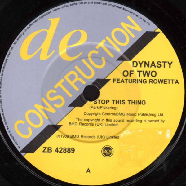 Dynasty Of Two - Stop This Thing / Energy - Used Vinyl Record 7"