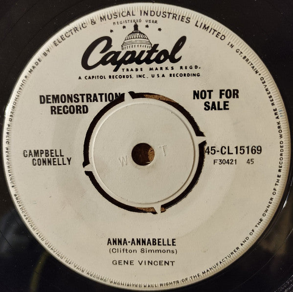 Gene Vincent - Anna-Annabelle - Used Vinyl Record 7"