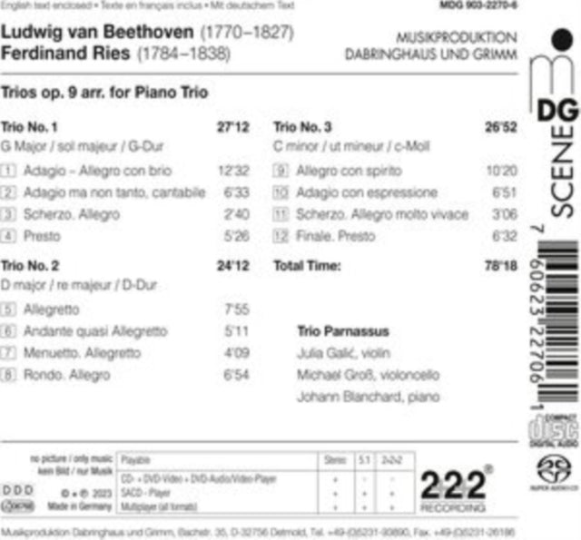 Beethoven & Ries: Piano Trios - CD