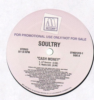 Soultry - Cash Money - Used Vinyl Record 12"