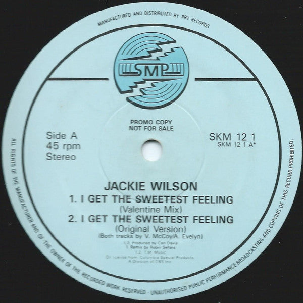 Jackie Wilson - I Get The Sweetest Feeling - Used Vinyl Recor