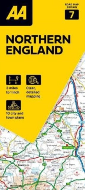 AA Road Map Northern England : 7 - New Sheet map