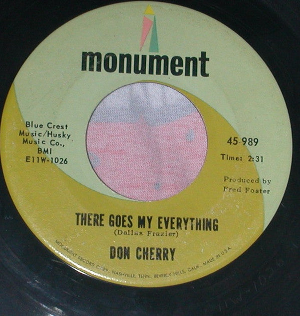 Don Cherry - re Goes My Everything / I Don't Wanna Go Home - Used Vin