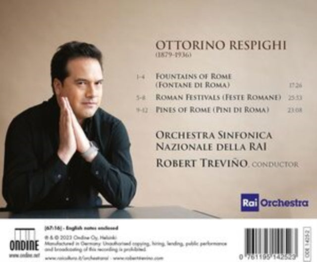 RAI NSO/TREVINO - RESPIGHI - THE ROMAN TRILOGY - CD