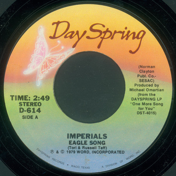 Imperials - Eagle Song - Used Vinyl Record 7"