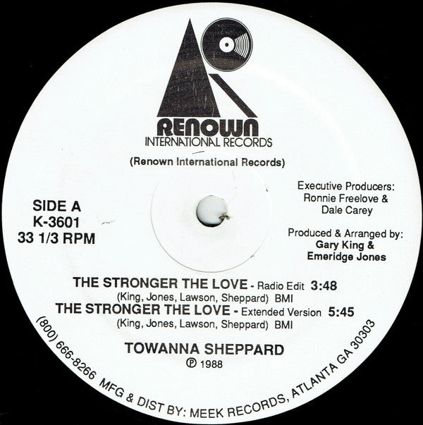 Towanna Sheppard - Stronger The Love - Used Vinyl Record 12"